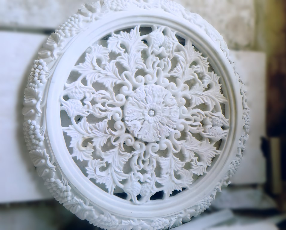 An image showcasing Marble Carving & Sculpting in the 5th Century Nagara Architecture style by White Marbles